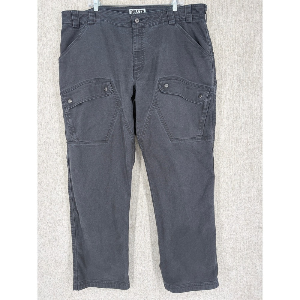 Duluth Trading Co Pants Mens 42x34 Black Flex Fire Hose HD Relaxed Fit Workwear